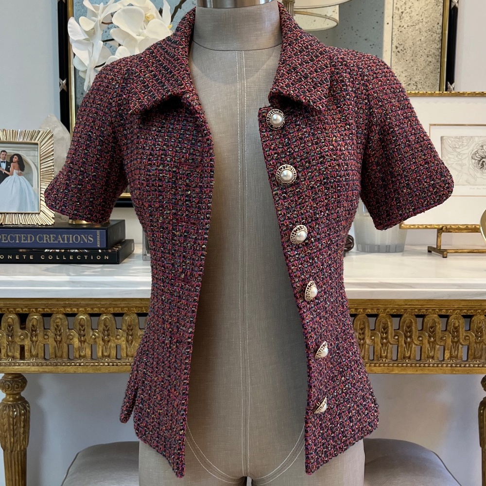 Chanel Tweed Shirt Jacket Short Sleeve - Brand New Never Worn